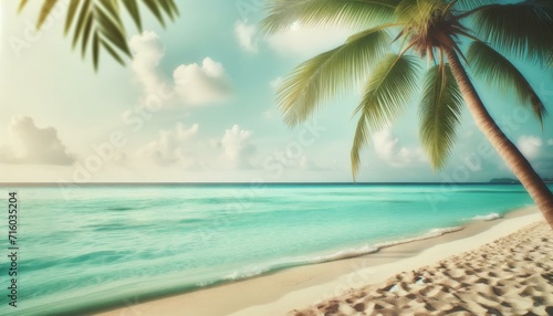 Tropical Beach Paradise  Serene Vacation Concept