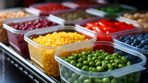 Set with frozen vegetables ...