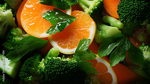Set with frozen vegetables ...