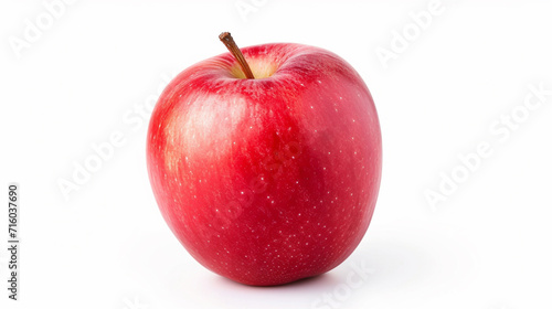 Fresh red apple isolated on white. With clipping path. Ai Generative
