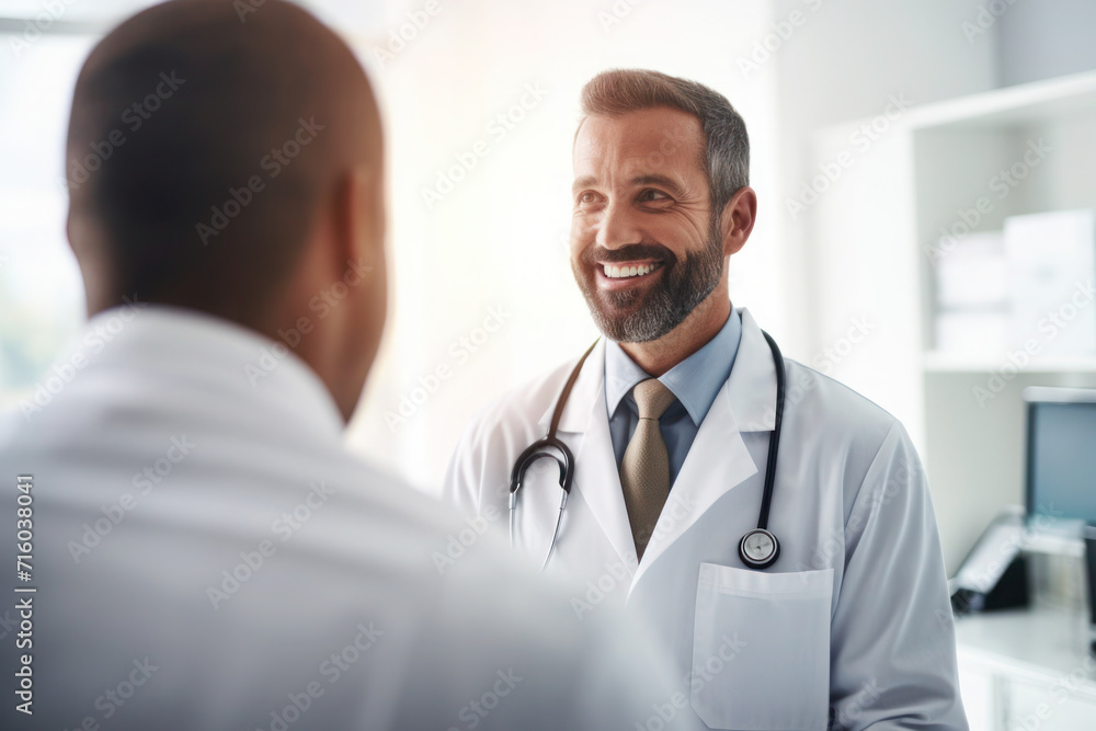 Doctor talking to patient in a hospital Doctor talking to patient in a hospital