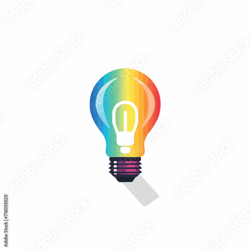 Lightbulb in cartoon, doodle style. Image for t shirt. Isolated 2d vector illustration in logo, icon, sketch style, Eps 10. AI Generative