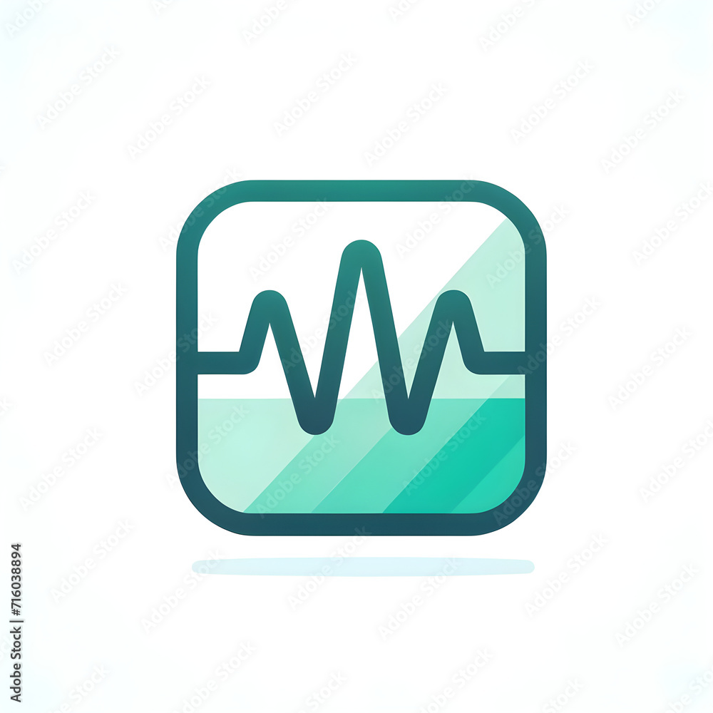 Modern Green and Blue Gradient Waveform Design in Rounded Frame - Concept of Tranquil Audio Technology, Serene Music Streaming Logo, Sound Wave Visualization for Calming Websites Modern Green and Blue Gradient Waveform Design in Rounded Frame - Concept of Tranquil Audio Technology, Serene Music Streaming Logo, Sound Wave Visualization for Calming Websites
