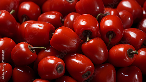 Red peppers pattern backgro...