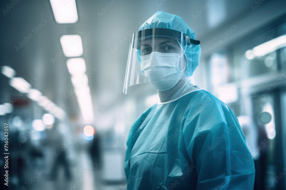 Male doctor, medical worker wearing uniform in a hospital Male doctor, medical worker wearing uniform in a hospital