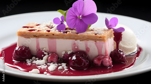 Chocolate sweet cake with b...