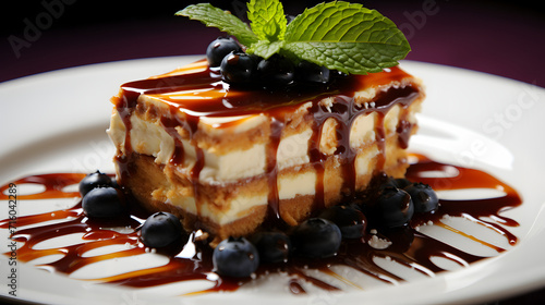 Chocolate sweet cake with b...