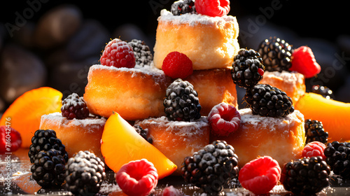 Chocolate sweet cake with b...