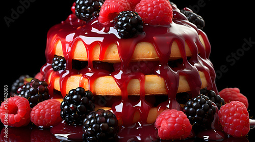 Chocolate sweet cake with b...