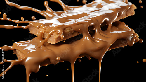 Liquid brown sweet chocolat...