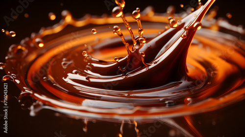 Liquid brown sweet chocolat...
