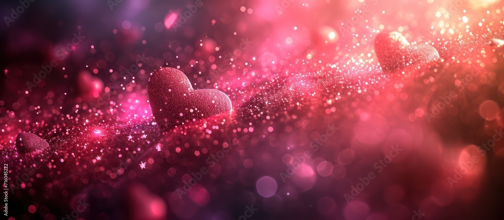 Valentines day background, deep pink