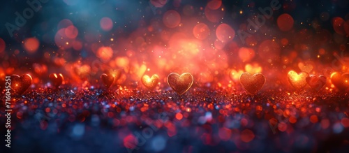 Valentines day background, magical, bokeh