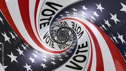 USA Vote Presidential Election Tunnel Animation, Background, Loop
 photo