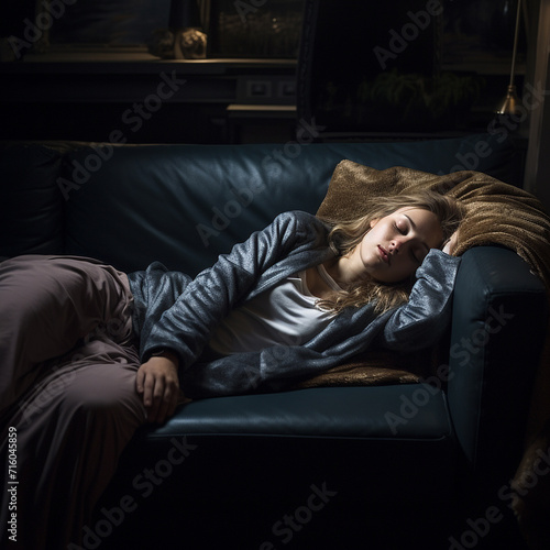 woman sleeping on sofa © Studio Art