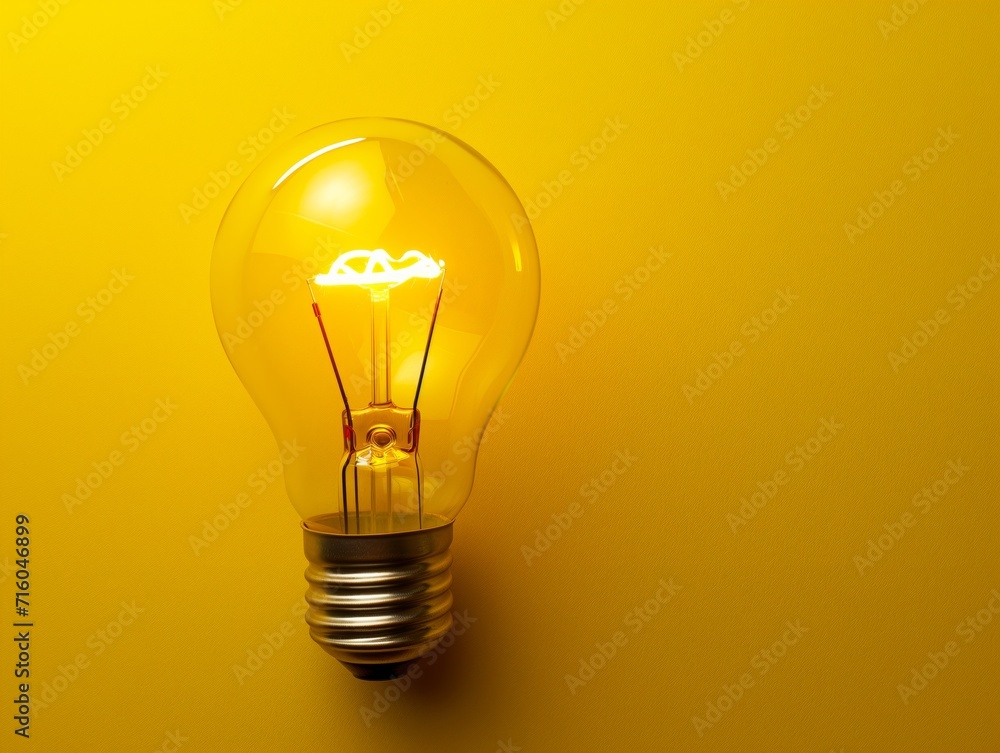 Light bulb lit. Concept: idea. Light bulb lit. Concept: idea.