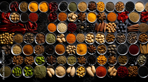 Colored spice background. S...