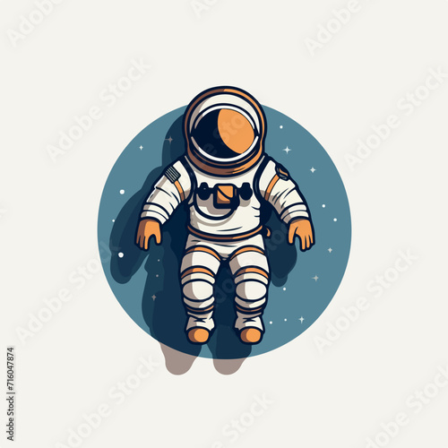 Astronaut in cartoon  doodle style. Image for t shirt. Isolated 2d vector illustration in logo  icon  sketch style  Eps 10. AI Generative
