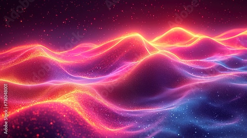 Neon Wave Elegance Vector Patterns Meet Urban Lights in Cinema4D Render  Color Splashes. Generative AI