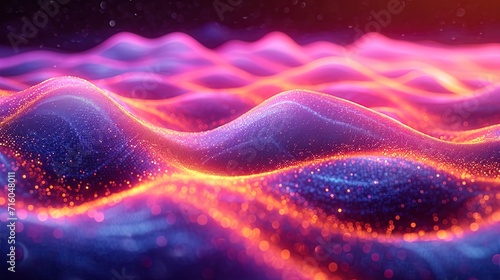 Neon Wave Elegance Vector Patterns Meet Urban Lights in Cinema4D Render  Color Splashes. Generative AI