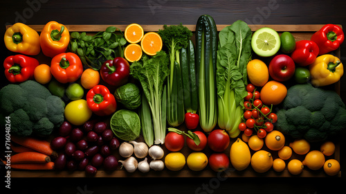 Panoramic wide organic food...