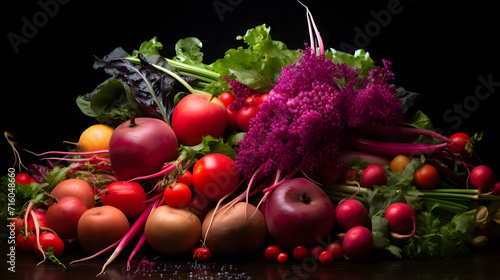 Panoramic wide organic food...