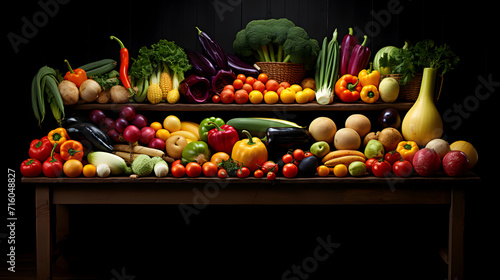 Panoramic wide organic food...