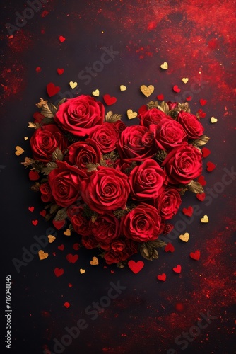 Happy Valentines day heart shape invitation card