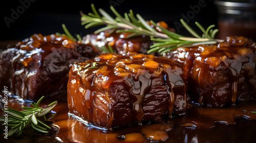 Grilled meat on grill depot...