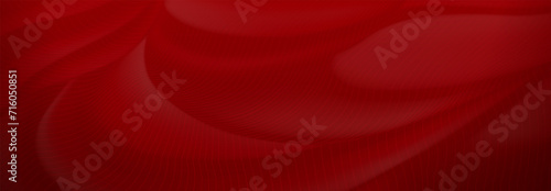 Abstract background of soft curved surfaces in red tones covered with a grid of thin parallel lines