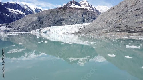 Glaciers as seen from a boat in Prince William Sound, Alaska, USA