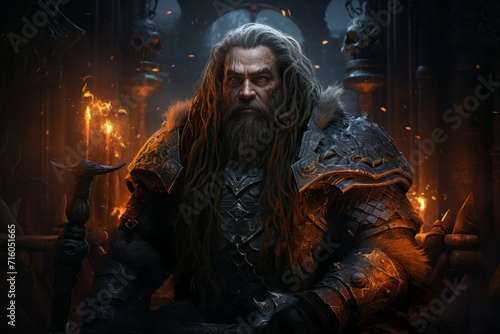 A battle-hardened dwarf warrior, renowned for skill with a warhammer and unyielding determination. - Generative AI