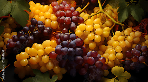Wallpaper Mural Background of fresh fruits and berries. Ripe Grape. Mix berries and fruits. Background berries. Black-blue and red food. Torontodigital.ca