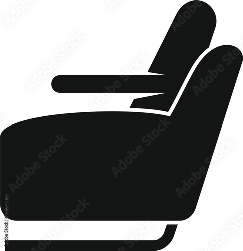 Private airplane seat icon simple vector. Inside aero. Premium board