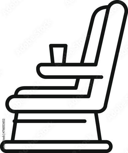Vip airplane seat icon outline vector. Indoor cabin. Seat air traveler