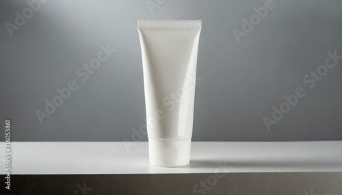 tube of cream on a grey background 
