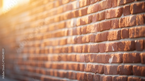 Closeup of a traditional brick wall, showcasing the durability and versatility of this classic building material.