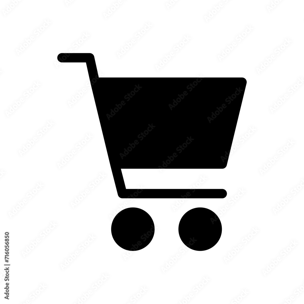 Shopping icon vector. Shopping cart icon. Trolley icon vector Shopping icon vector. Shopping cart icon. Trolley icon vector