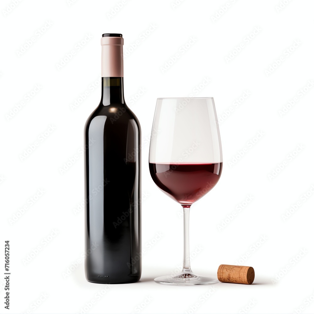 a sprankling wine, studio light , isolated on white background a sprankling wine, studio light , isolated on white background