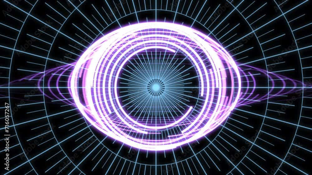 Eye of Truth Summoning Circle Purple VJ Loop Animation Background 