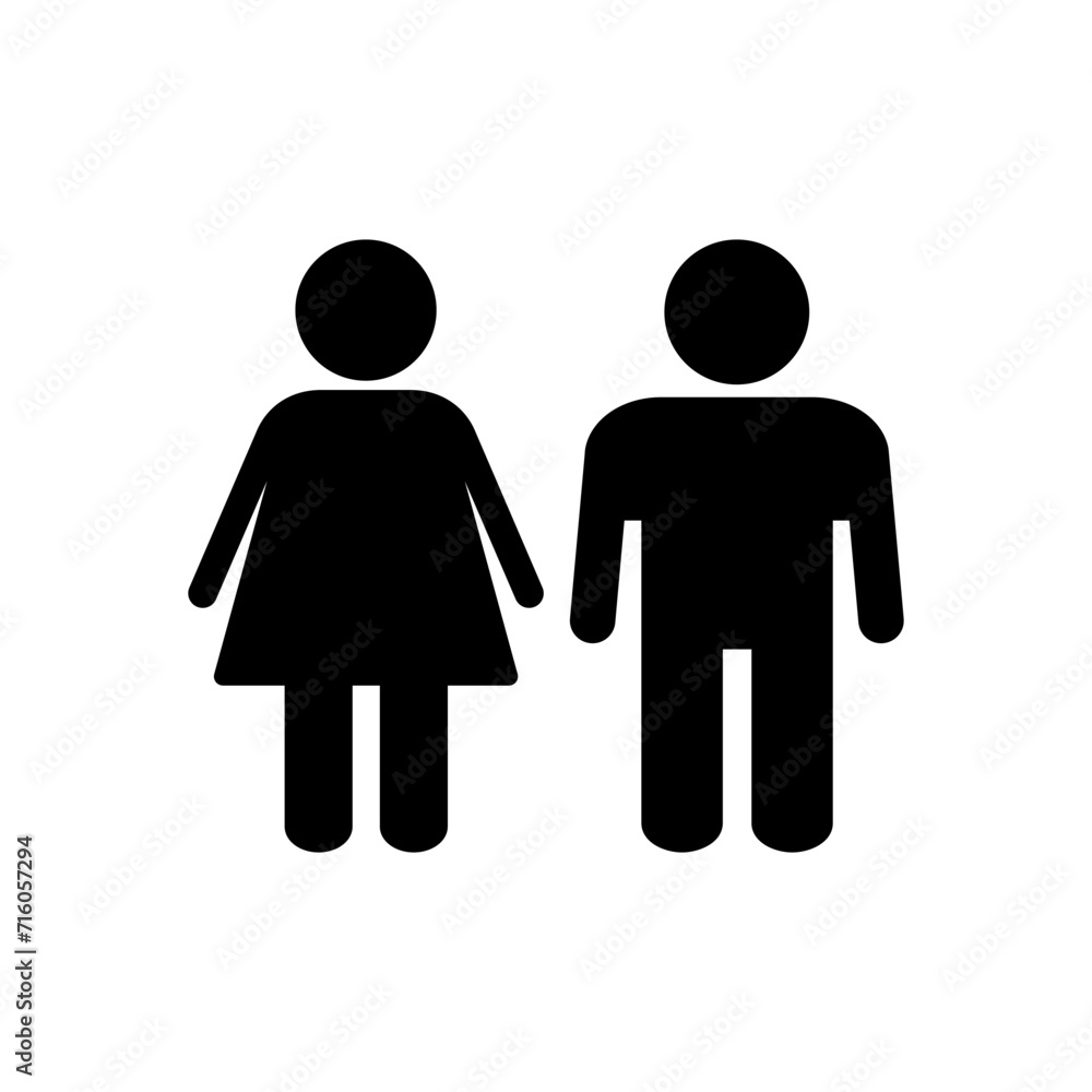 Man and woman icon vector. male and female symbol Man and woman icon vector. male and female symbol