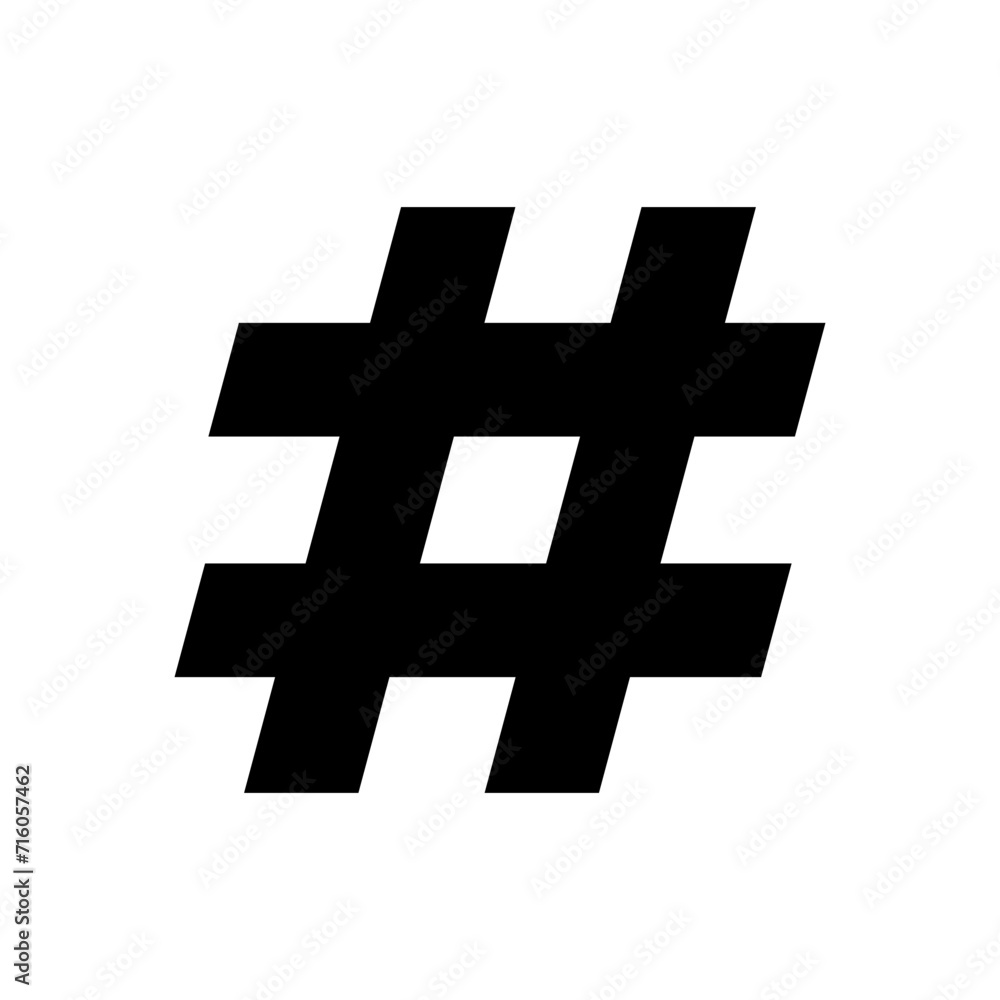 Obraz premium Hashtag icon vector. hashtag symbol