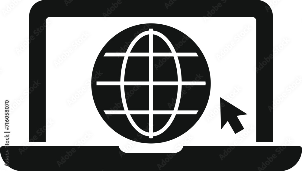 Laptop data web icon simple vector. Platform data rank. Evolution presence Laptop data web icon simple vector. Platform data rank. Evolution presence