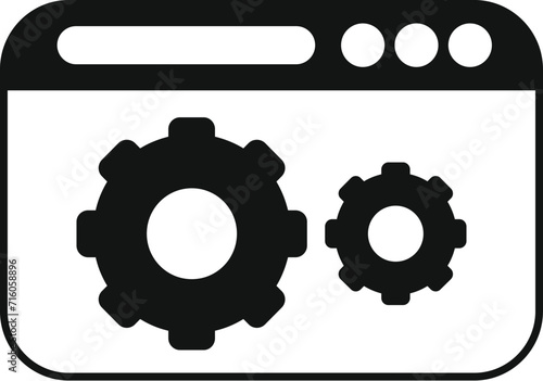 Website data search icon simple vector. Digital chart. Global seo