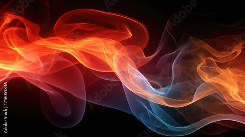 A study of the delicate and everchanging patterns of smoke from a lit cigarette.
