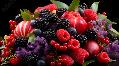 Background of fresh fruits ...