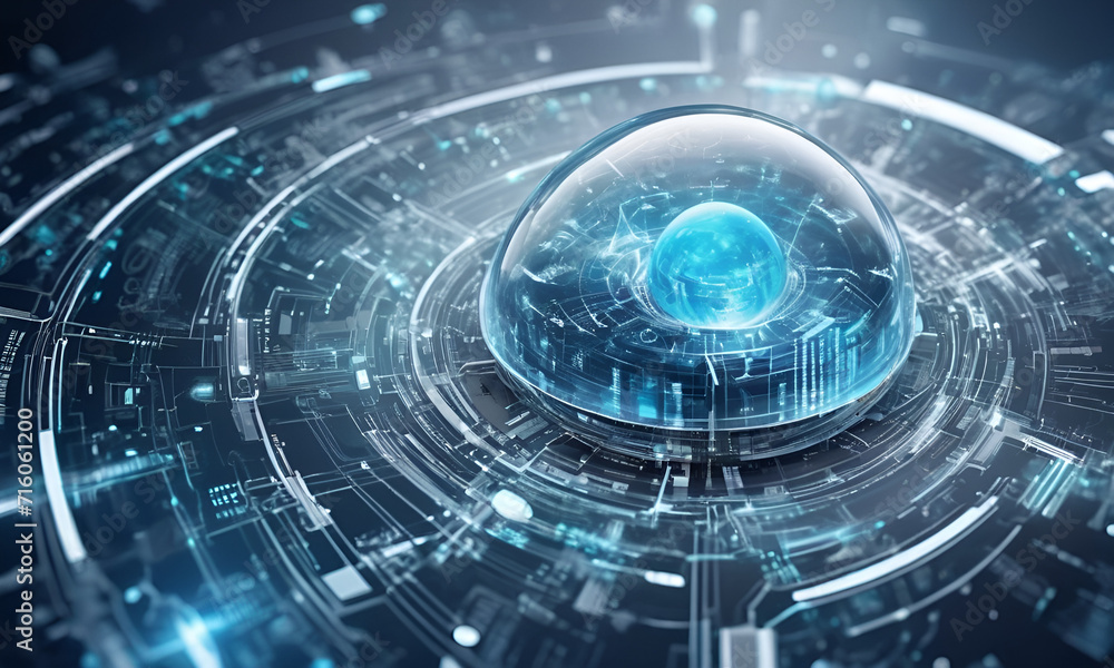 Cloud computing technology concept. Futuristic illustration Cloud computing technology concept. Futuristic illustration