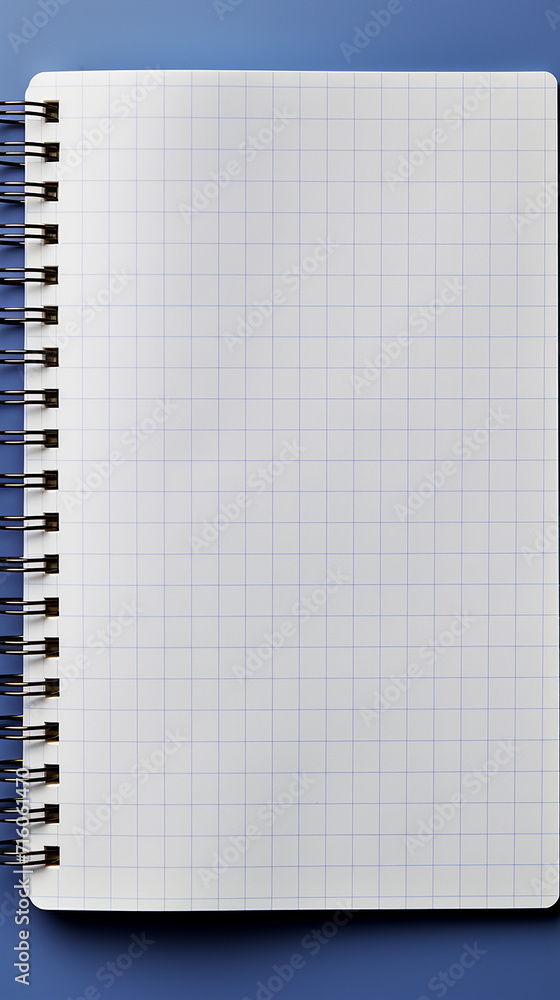 Notebook paper on a white background Notebook paper on a white background