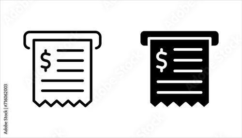 Invoice line icon set. Payment and bill invoice. Order symbol concept. vector illustration on white background