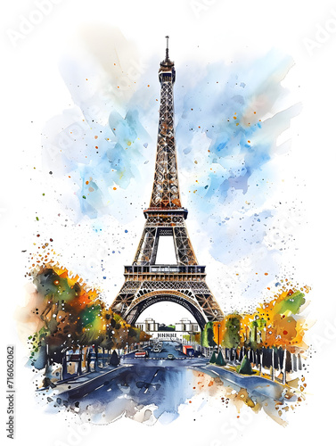 Art painting of Eiffel Tower